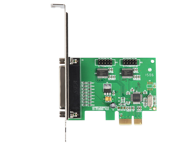 PCIe转2口RS232串口卡+并口卡 WCH382芯片