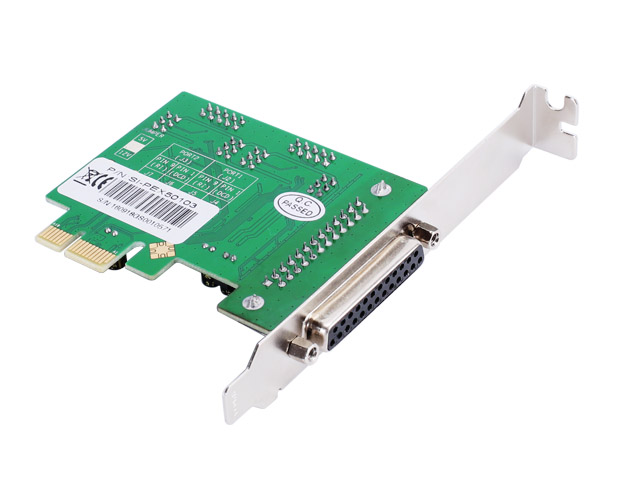 PCIe转2口RS232串口卡+并口卡 AX99100芯片